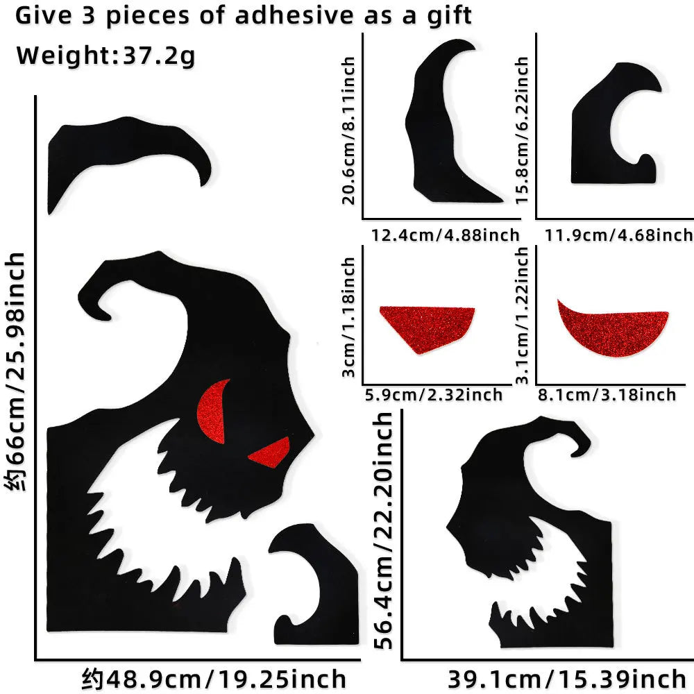 Halloween Skeleton Stickers Decor for Room, Door and window