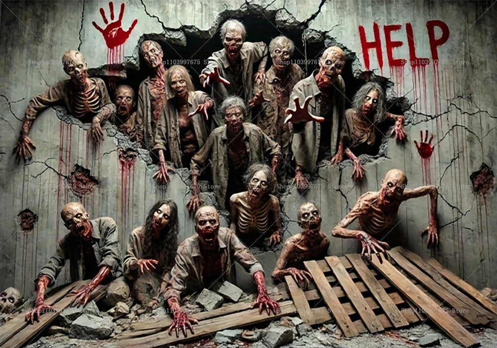 Halloween Party Zombie Wall Decorations