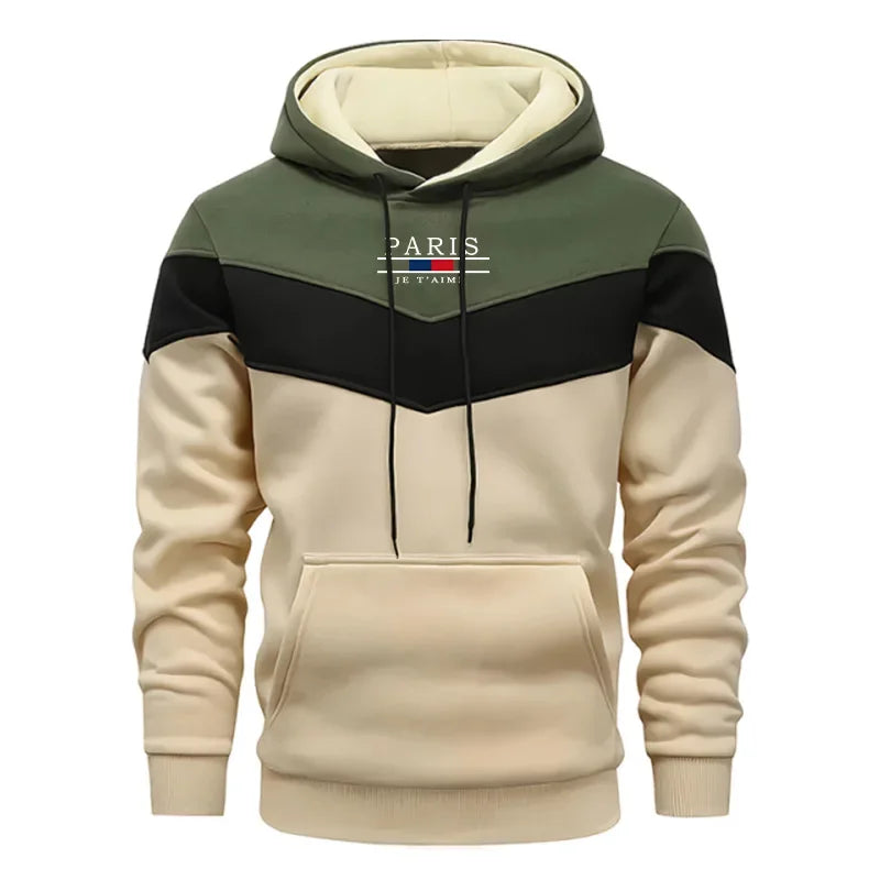 Mens Paris Fashion Hoodie Winter Casual Daily Wear Pullover