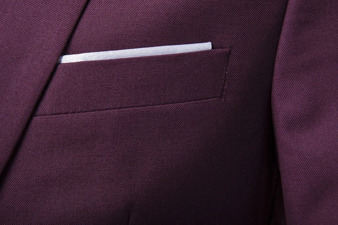 Mens Casual Slim-fit Suit for Weddings Evening Dress and Work