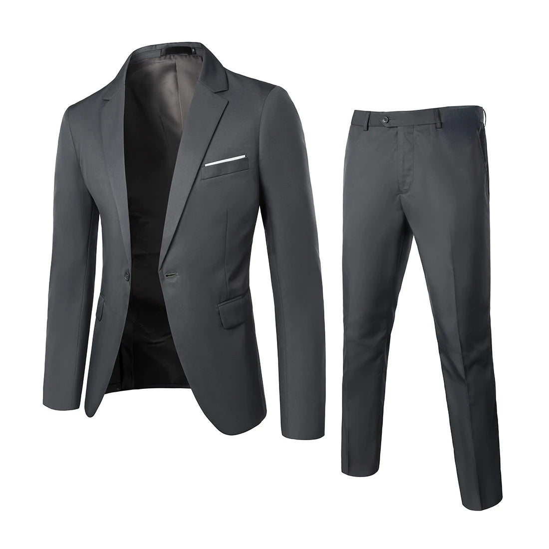 Mens Casual Slim-fit Suit for Weddings Evening Dress and Work