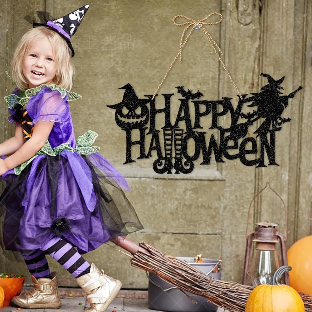 Halloween Party Decors Pumpkin Ghost Bat Door Hanging Pendents