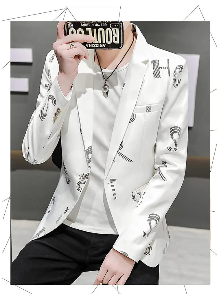 The new autumn fashion suit for men is a stylish, versatile, and trendy casual suit with a slimming style