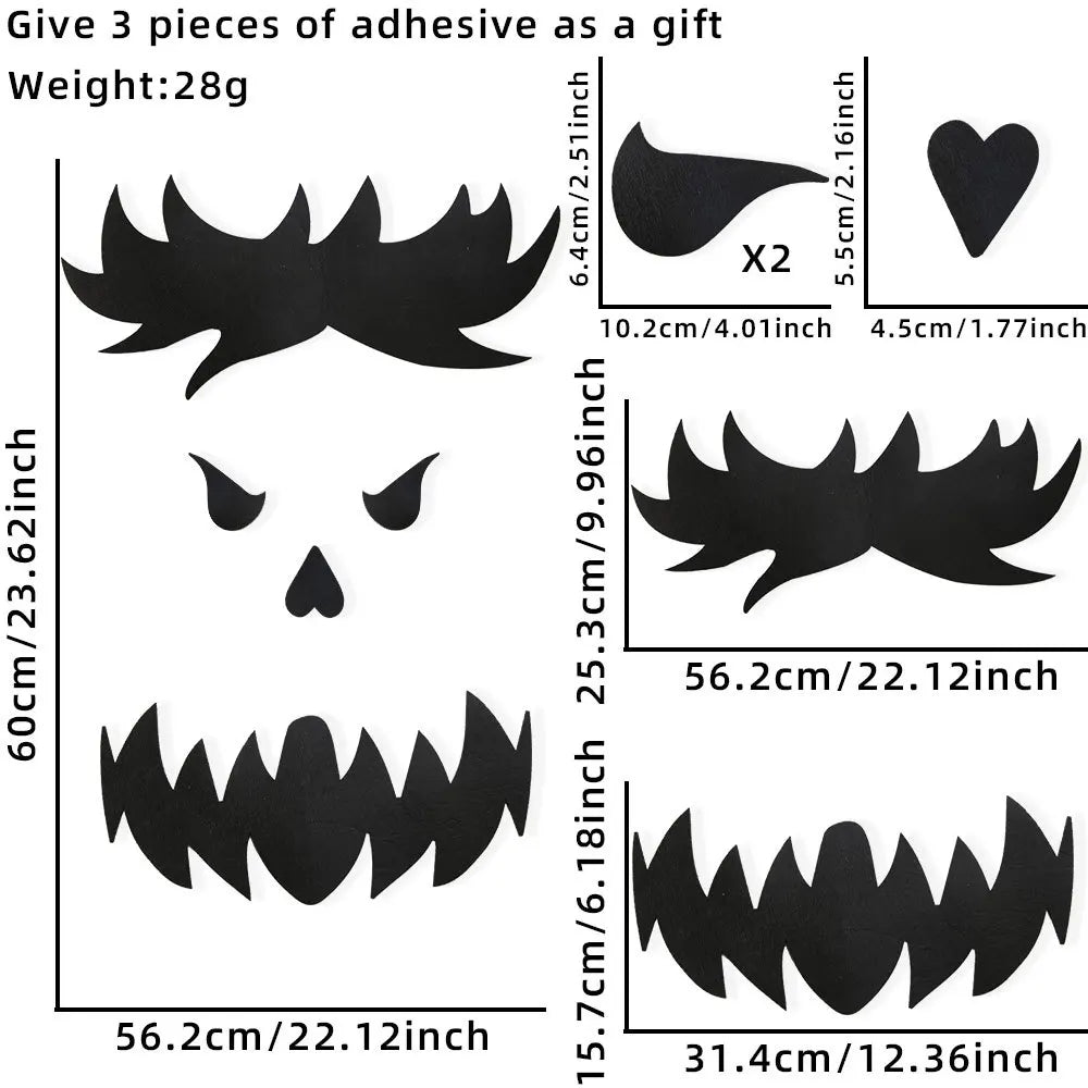 Halloween Skeleton Stickers Decor for Room, Door and window