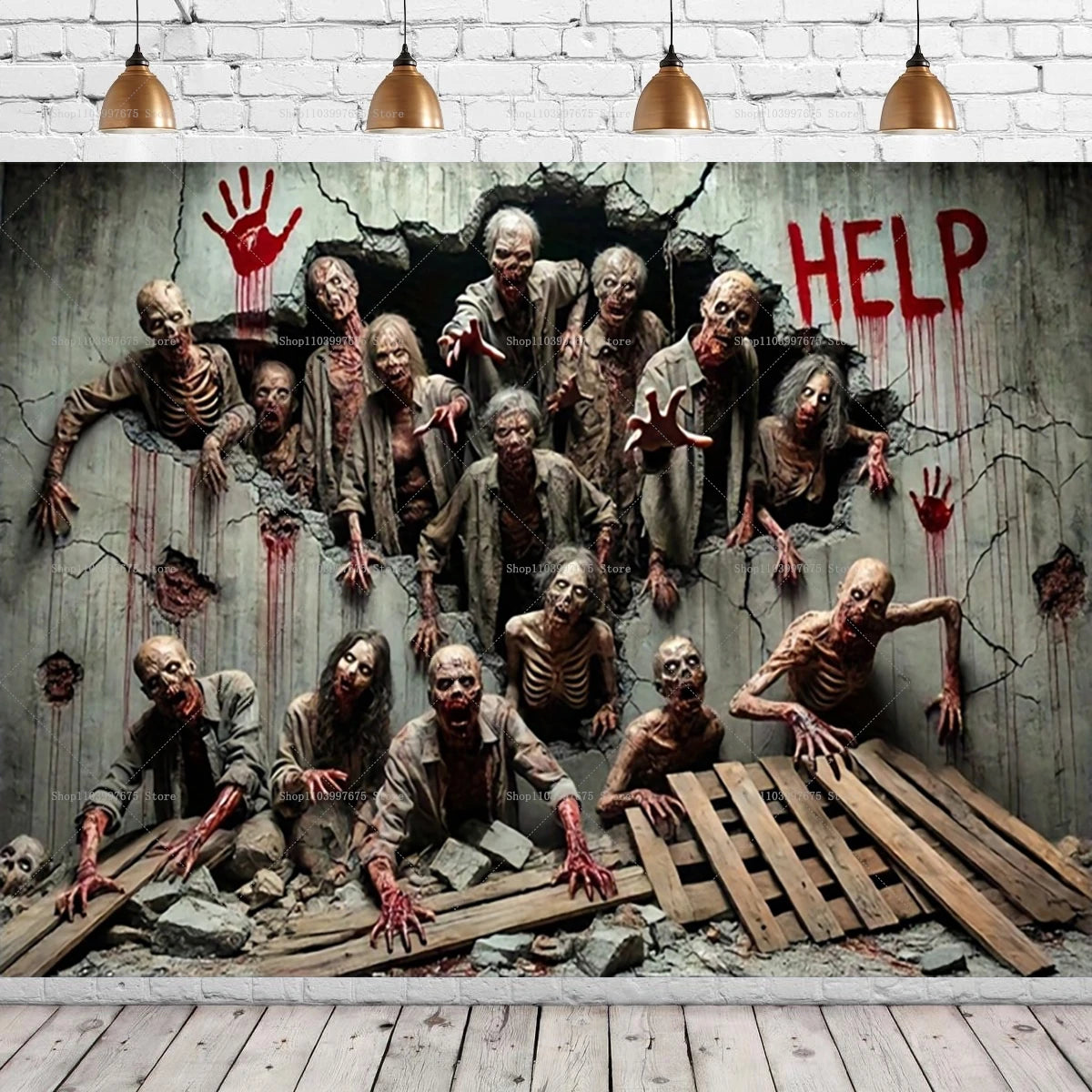 Halloween Party Zombie Wall Decorations