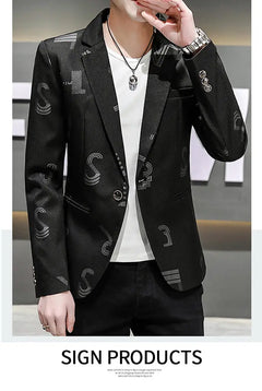 The new autumn fashion suit for men is a stylish, versatile, and trendy casual suit with a slimming style