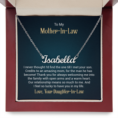 Custom Name Necklace - For Mother-in-Law