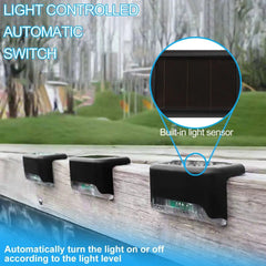 8-Pack Solar LED Deck Lights, Waterproof Outdoor Step Lamps