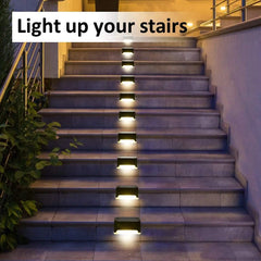 8-Pack Solar LED Deck Lights, Waterproof Outdoor Step Lamps
