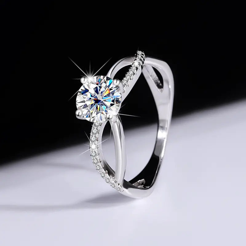 Moissanite Silver Ring