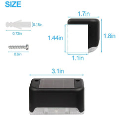 8-Pack Solar LED Deck Lights, Waterproof Outdoor Step Lamps