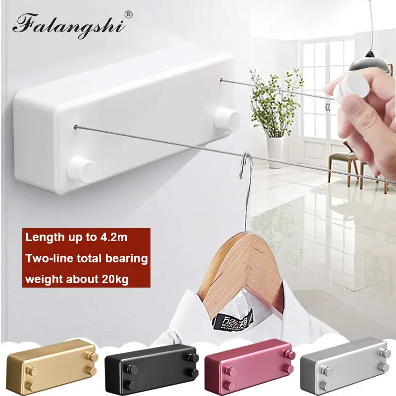 Indoor Clothes Line Bathroom Drying Rack