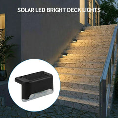 8-Pack Solar LED Deck Lights, Waterproof Outdoor Step Lamps
