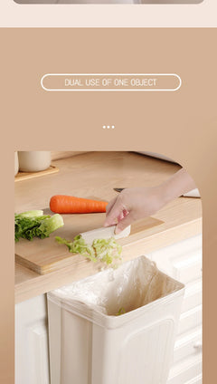 Kitchen Foldable Trash Can, Household Cabinet Hanging bin.
