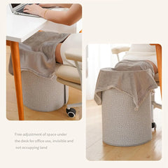 Silent Foldable Leg Warmer Pro - Under Desk Electric Foot Heater with Thermostat & Auto Shut Off for Office Home Timer