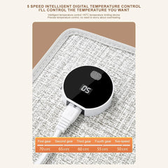 Silent Foldable Leg Warmer Pro - Under Desk Electric Foot Heater with Thermostat & Auto Shut Off for Office Home Timer