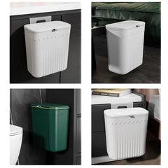 Kitchen Wastebasket Cabinet Hanging Trash Can With Lid