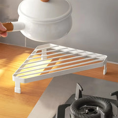 Kitchen Triangular Iron Rack  Heat-Resistant Corner Countertop
