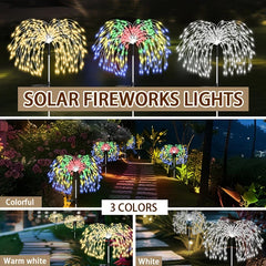 Firework Pathway Decor Outdoor Solar Lights