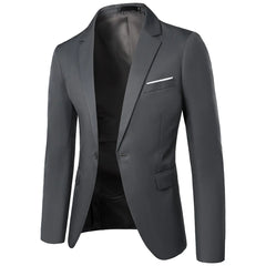 Mens Casual Slim-fit Suit for Weddings Evening Dress and Work