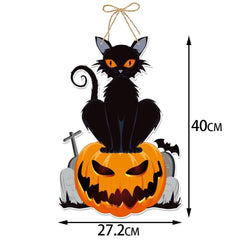 Halloween Party Decors Pumpkin Ghost Bat Door Hanging Pendents