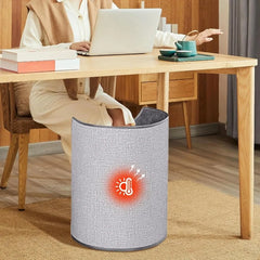 Silent Foldable Leg Warmer Pro - Under Desk Electric Foot Heater with Thermostat & Auto Shut Off for Office Home Timer