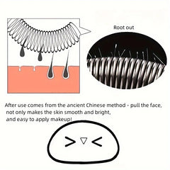 Smooth Skin Facial Epilator - Lip and Eyebrow Elastic Epilator, Handheld Facial Hair Removal Gentle Hair Removal for Smooth Skin