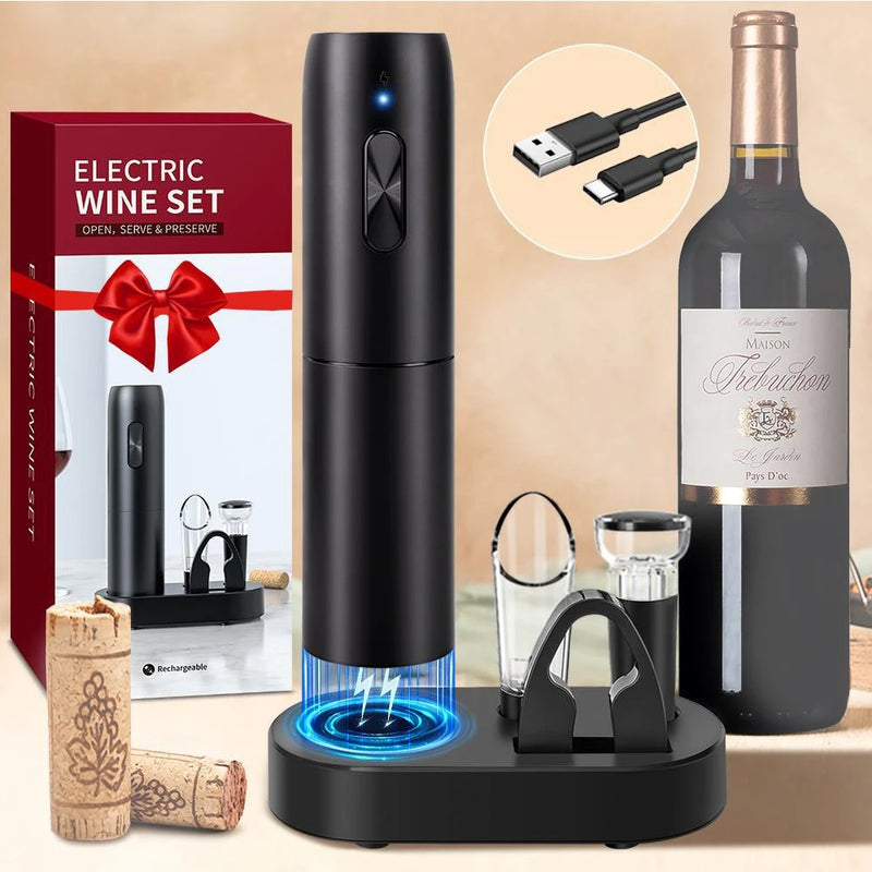 Electric Wine Bottle Opener with Charging Base