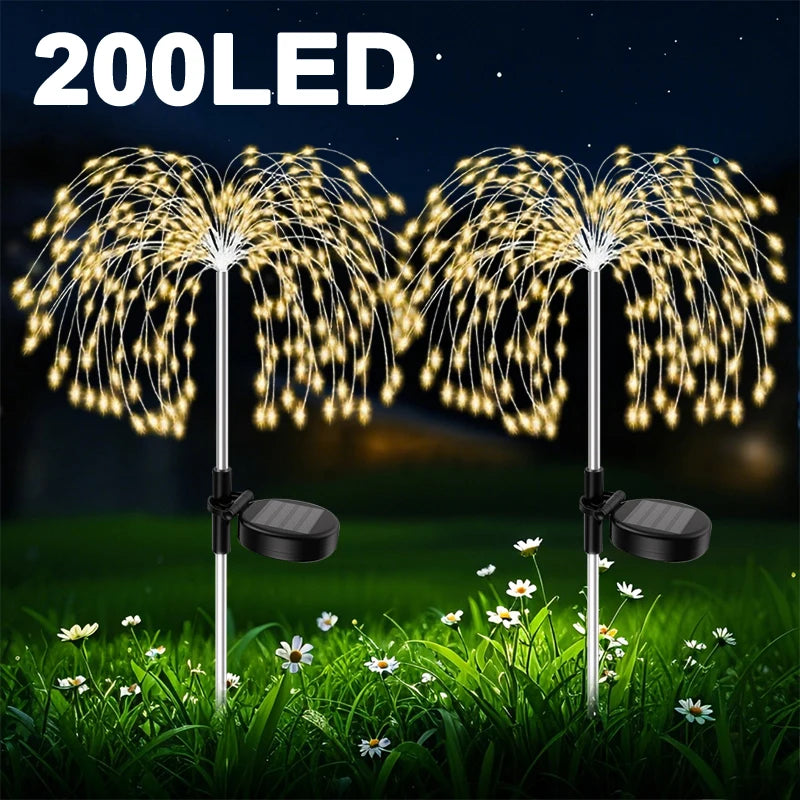 Firework Pathway Decor Outdoor Solar Lights