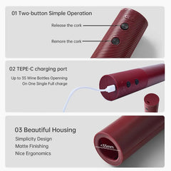 Electric Wine Bottle Opener with Charging Base