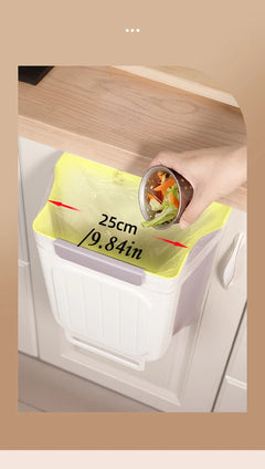 Kitchen Foldable Trash Can, Household Cabinet Hanging bin.