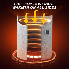 Silent Foldable Leg Warmer Pro - Under Desk Electric Foot Heater with Thermostat & Auto Shut Off for Office Home Timer