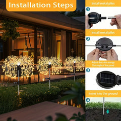 Firework Pathway Decor Outdoor Solar Lights