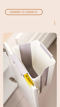 Kitchen Foldable Trash Can, Household Cabinet Hanging bin.
