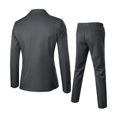 Mens Casual Slim-fit Suit for Weddings Evening Dress and Work