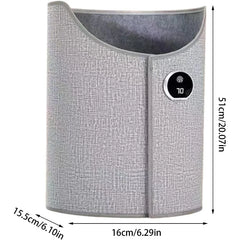 Silent Foldable Leg Warmer Pro - Under Desk Electric Foot Heater with Thermostat & Auto Shut Off for Office Home Timer