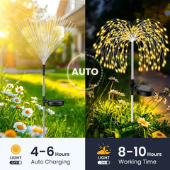 Firework Pathway Decor Outdoor Solar Lights