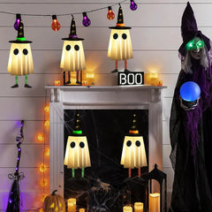 Halloween Hanging Ghost Decorations, Outdoor Witches Hat Lights