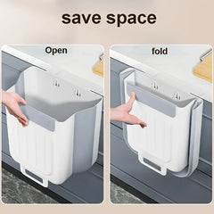 Kitchen Foldable Trash Can, Household Cabinet Hanging bin.