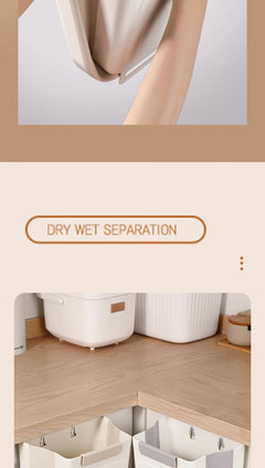 Kitchen Foldable Trash Can, Household Cabinet Hanging bin.