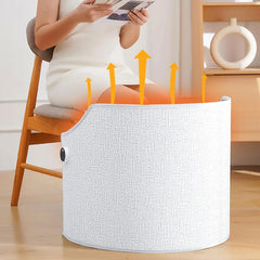 Silent Foldable Leg Warmer Pro - Under Desk Electric Foot Heater with Thermostat & Auto Shut Off for Office Home Timer