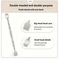 1Pcs Double-Ended Blackhead Remover: Facial Pore Cleanser, Exfoliator, and Massage Tool for Smooth Skin