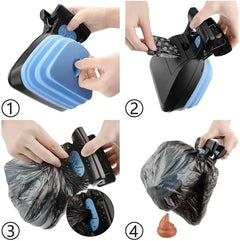 Dog Pet Travel Foldable Pooper Scooper With 1 Roll Decomposable bags
