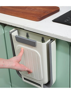 Kitchen Foldable Trash Can, Household Cabinet Hanging bin.