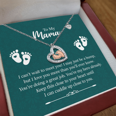 Baby Feet Heart Necklace - To My Mama