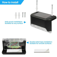 8-Pack Solar LED Deck Lights, Waterproof Outdoor Step Lamps